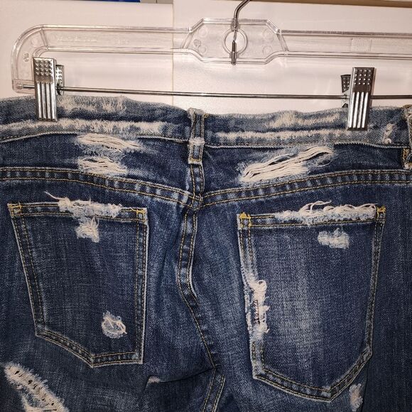 Earl jeans womens 55 original low rise distressed jeans size 28 size 6 grunge - Picture 8 of 14